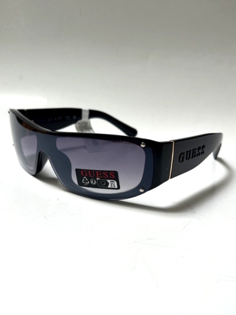 New GUESS Wrap Around Sunglasses GO00085 Acetate Black Rimless